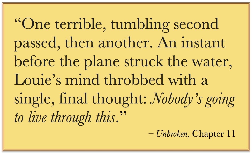 A-Z blogging - Zamperini UNBROKEN quote